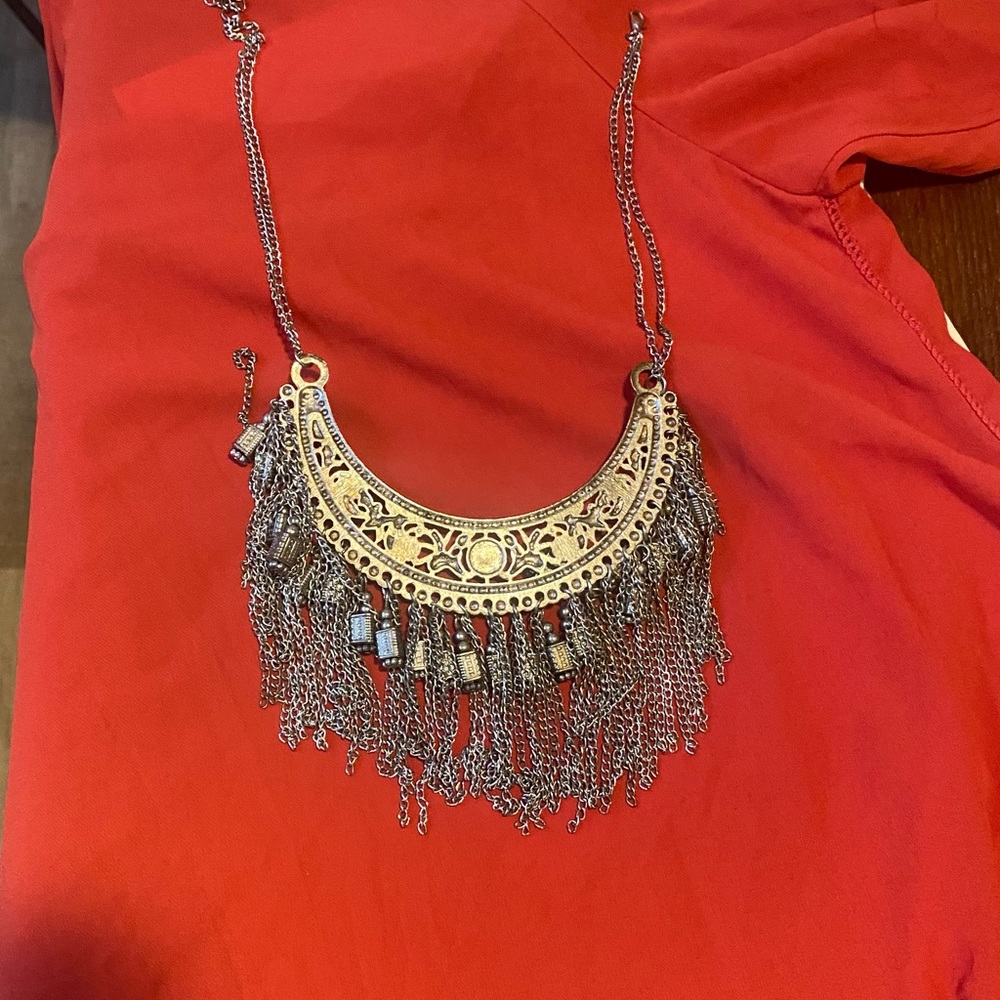 Beautiful Indian oxidised metal necklace - Picture 2 of 2